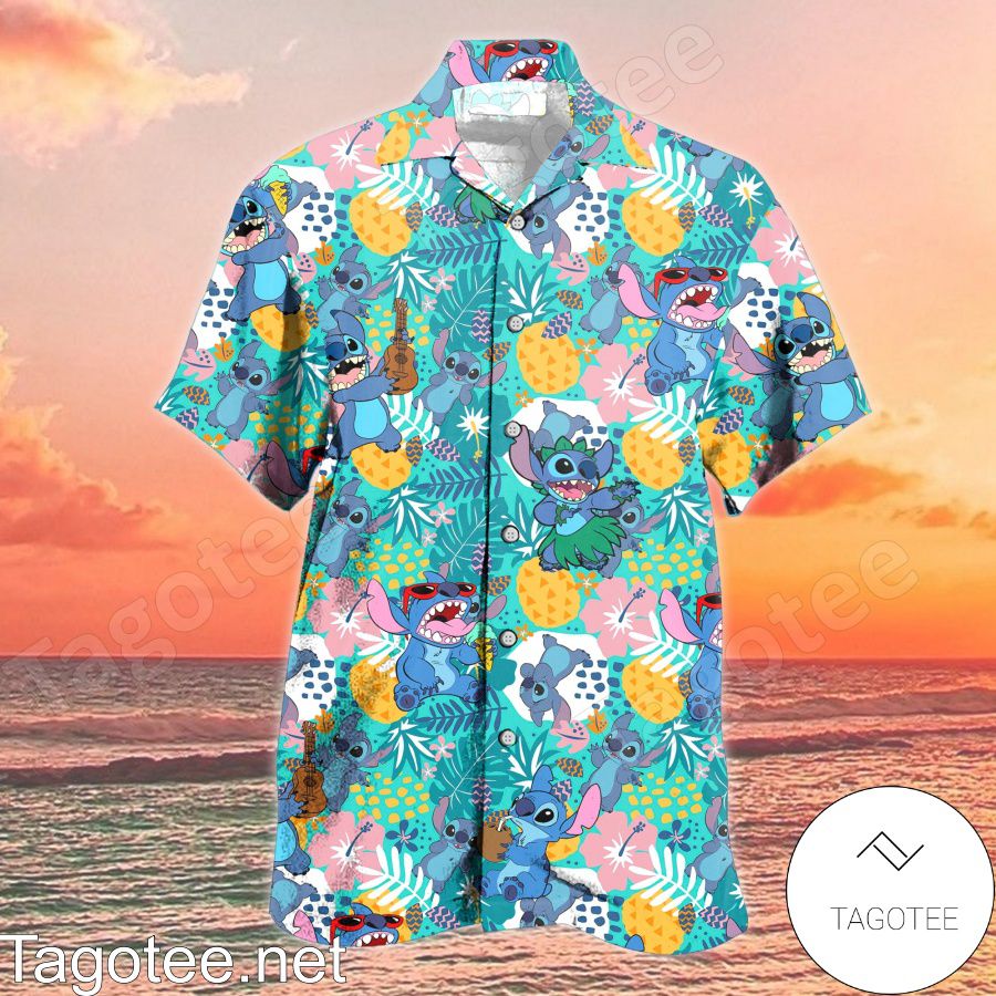 Stitch Summer Time Tropical Hawaiian Shirt