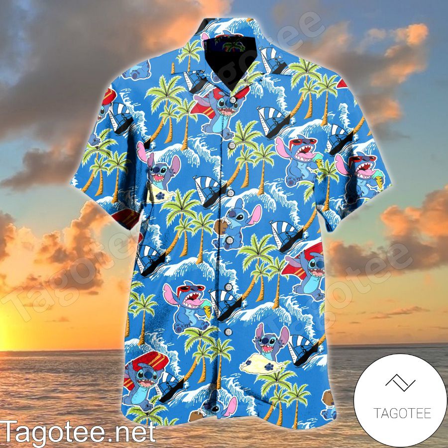 Stitch Summer Vacation Hawaiian Shirt