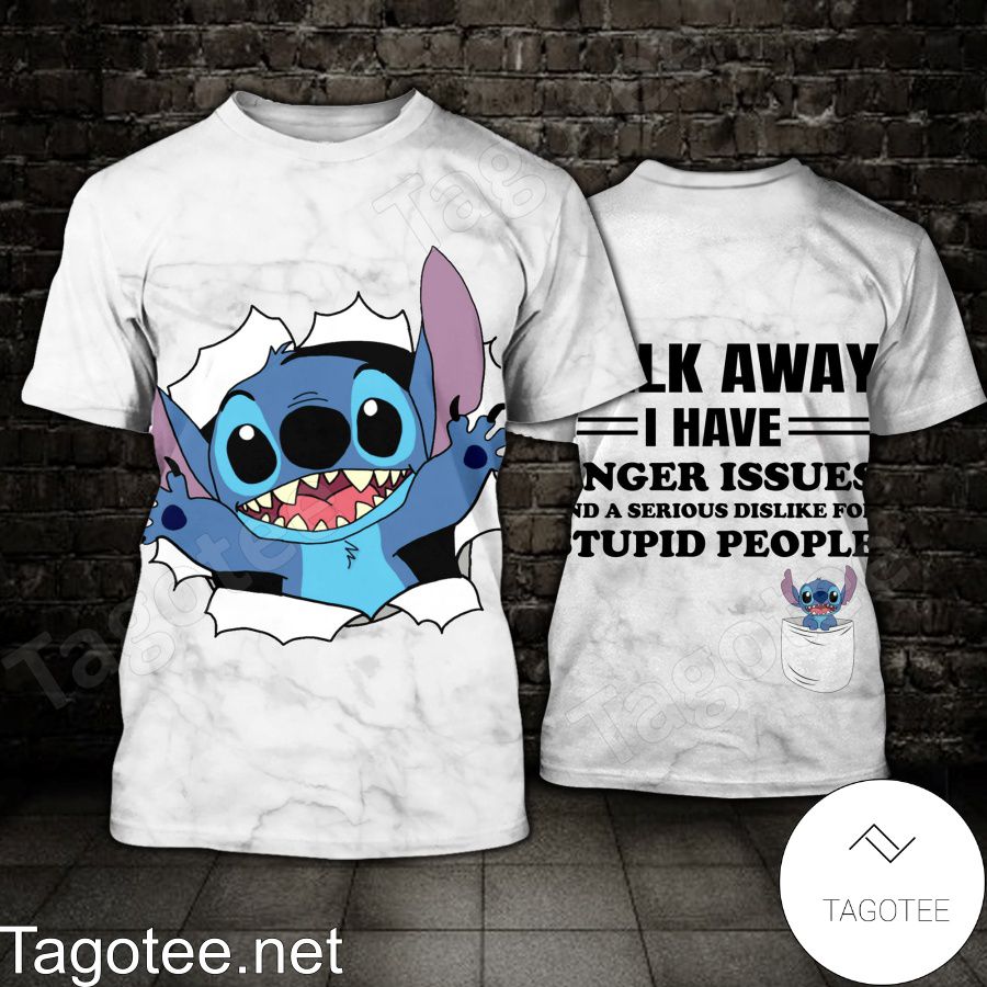 Stitch Walk Away I Have Anger Issues Shirt, Tank Top And Leggings a