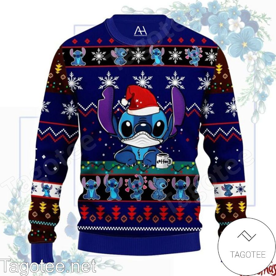 Stitch With Coffee Ugly Christmas Sweater