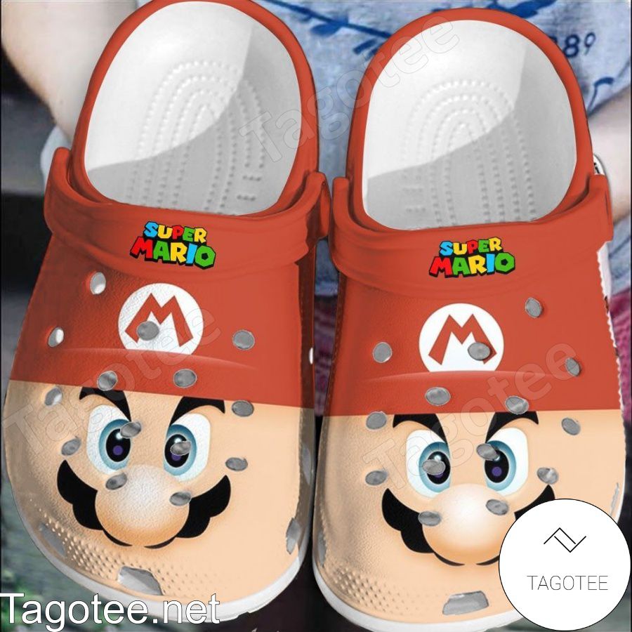 Super Mario Face Printed Crocs Clogs