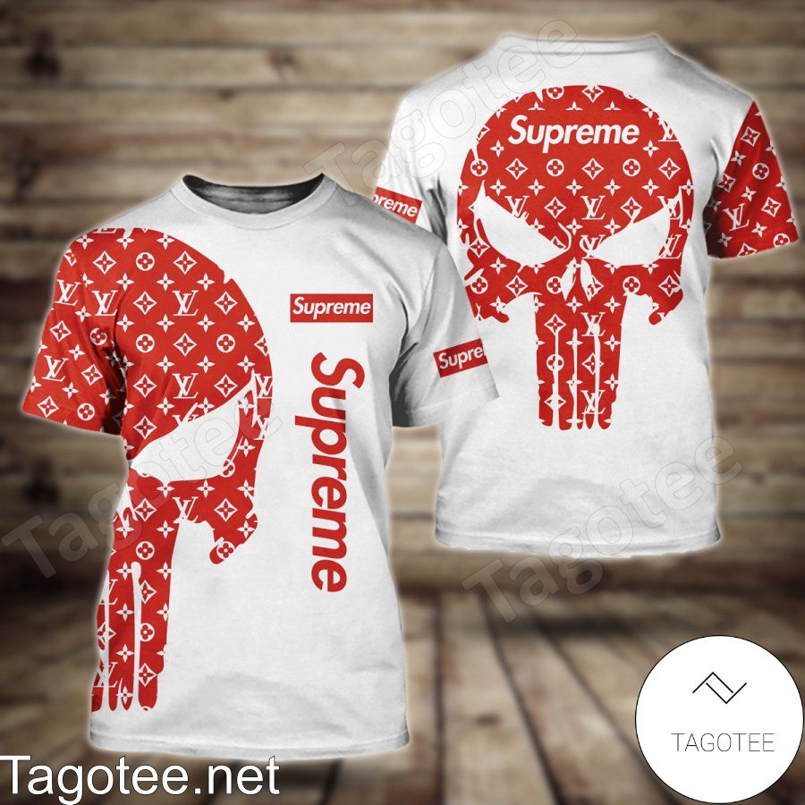 Supreme Louis Vuitton Monogram Skull Shirt