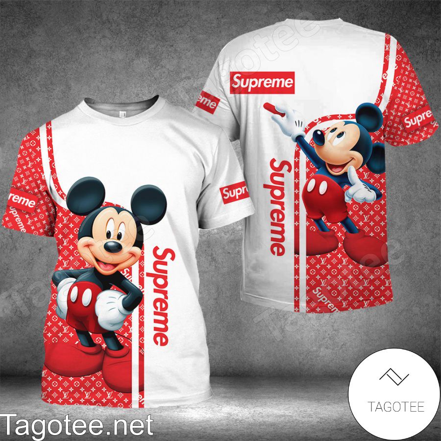 Supreme Louis Vuitton With Mickey Mouse Shirt