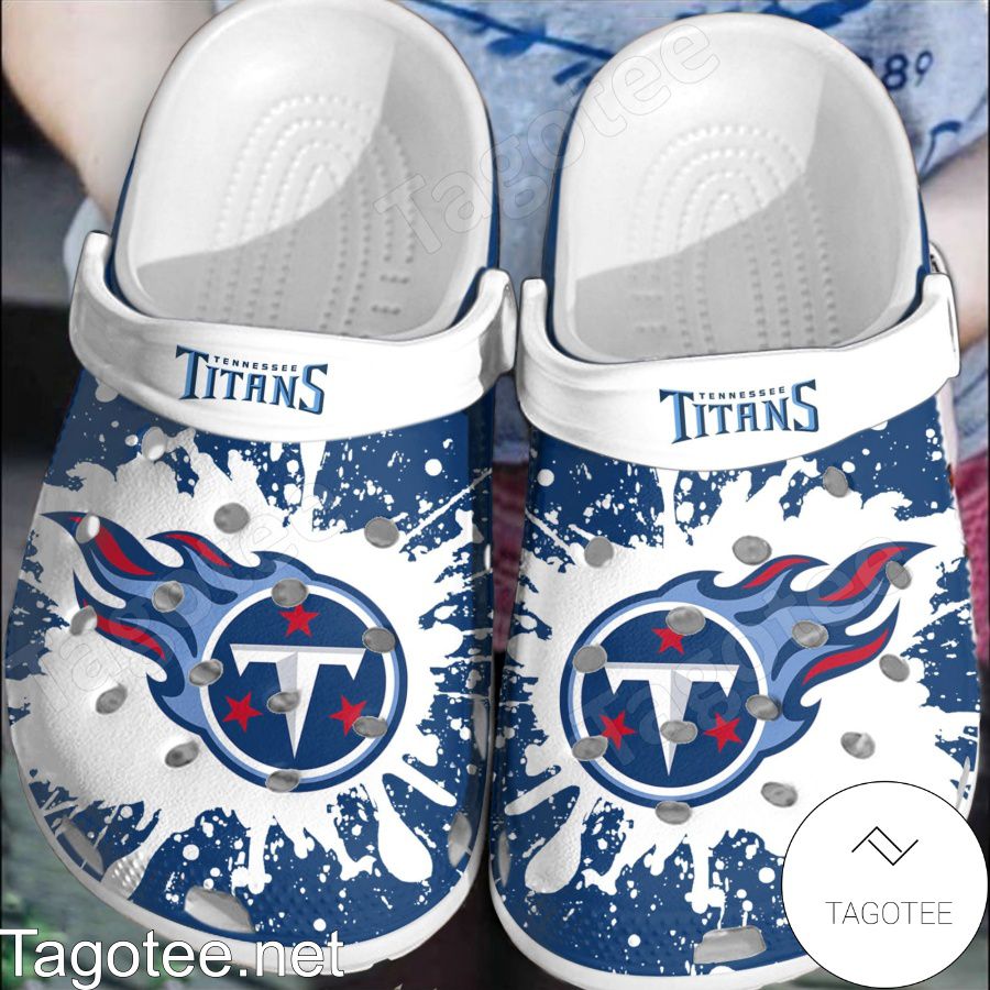 Tennessee Titans Logo Color Splash Crocs Clogs