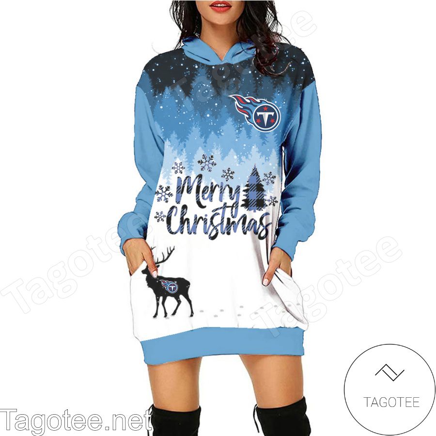 Tennessee Titans NFL Merry Christmas Women Hoodie Dress