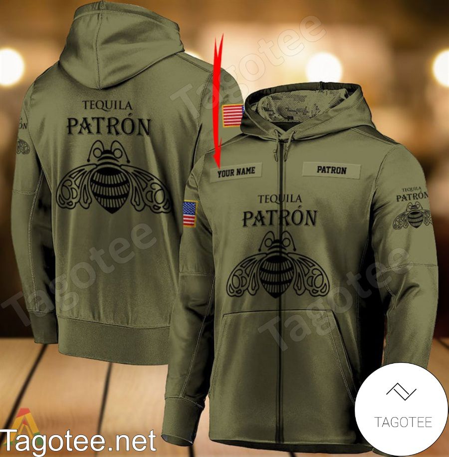 Tequila Patron Military Green Personalized Hoodie a