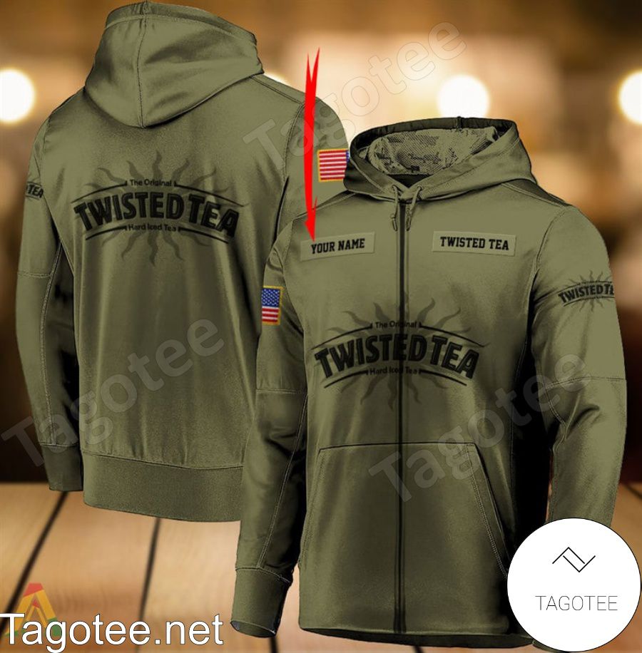 Twisted Tea Military Green Personalized Hoodie a