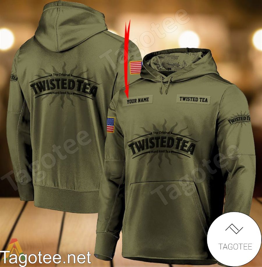 Twisted Tea Military Green Personalized Hoodie