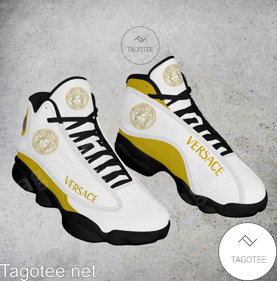 Versace Logo Air Jordan 13 Shoes - EmonShop a