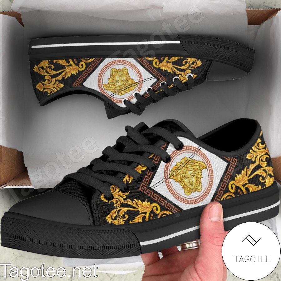 Versace Medusa Greek Key Low Top Shoes