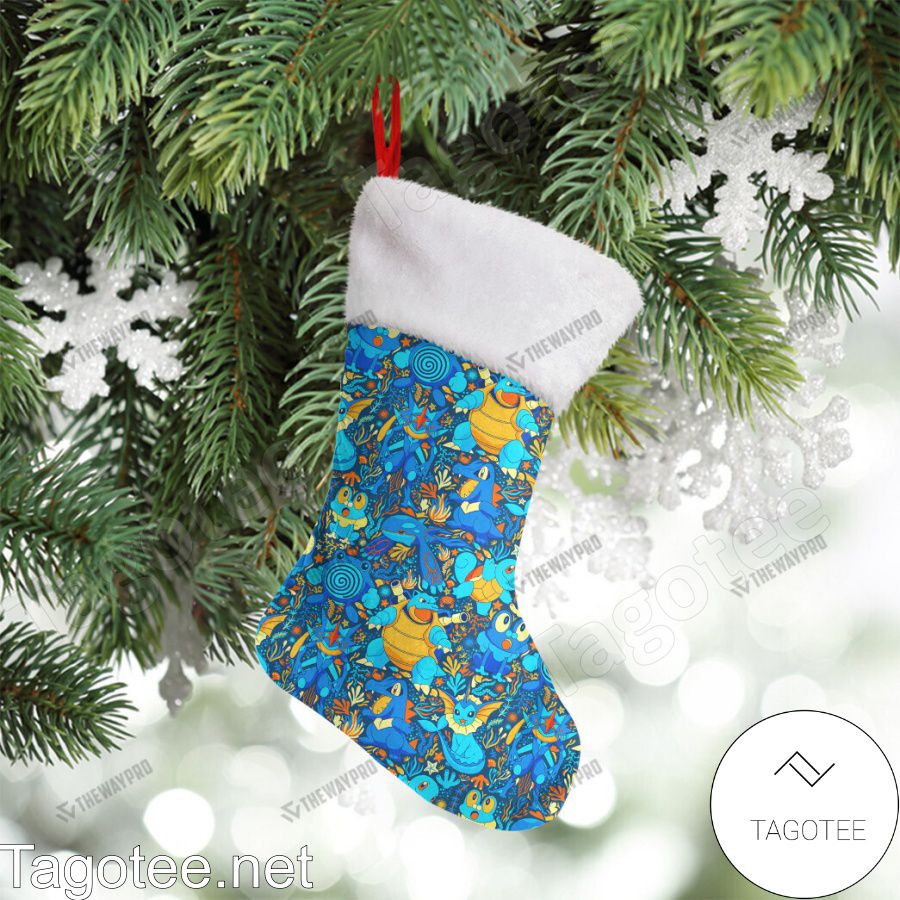 Water Type Pattern Pokemon Christmas Stockings a