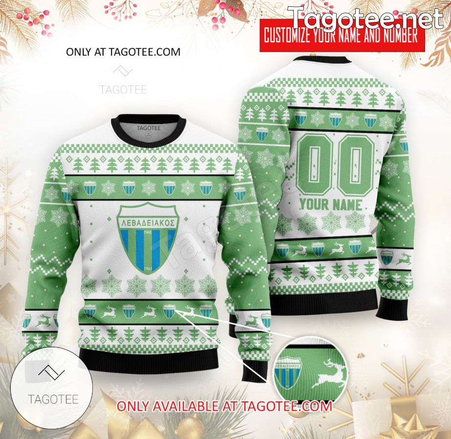 APO Levadiakos Custom Ugly Christmas Sweater - EmonShop