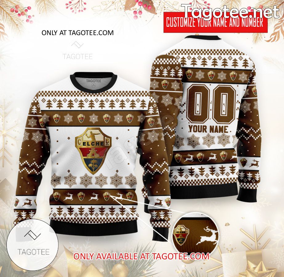 ATTICGO BM ELCHE Handball Custom Ugly Christmas Sweater - BiShop