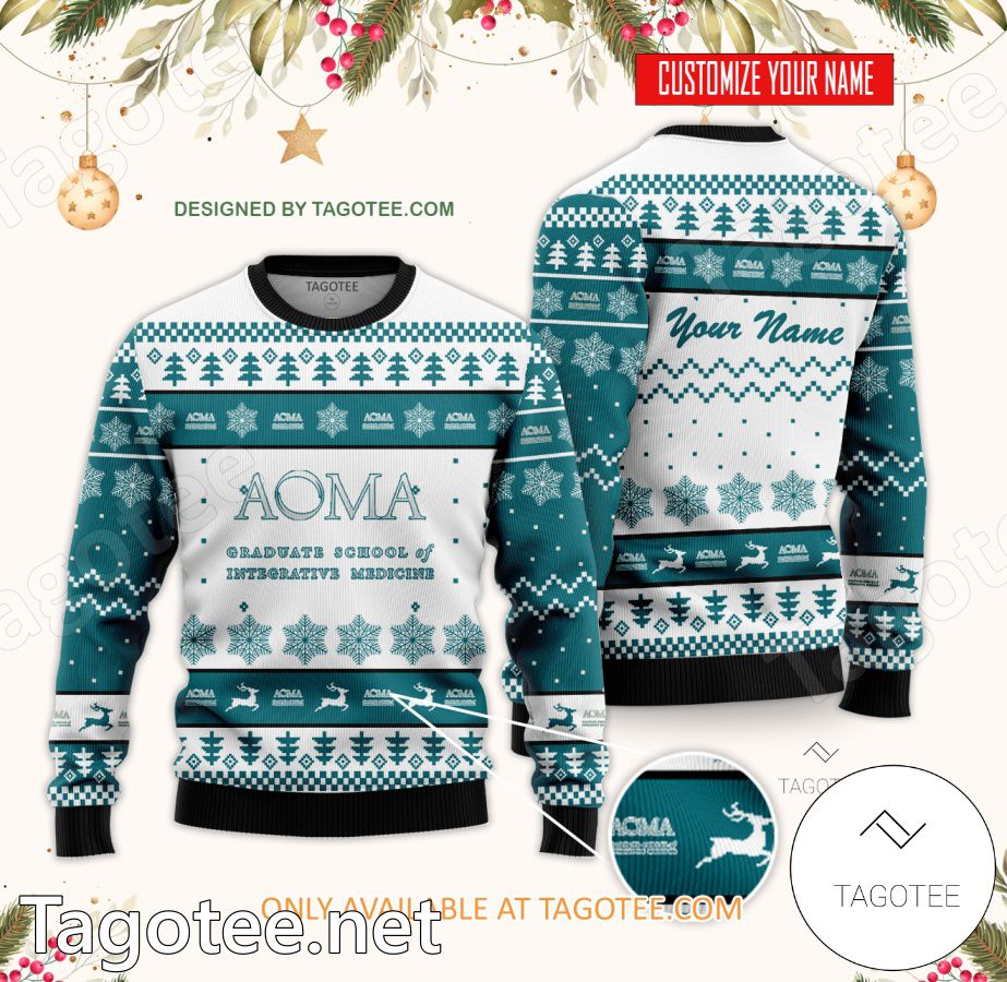 Academy of Oriental Medicine at Austin Custom Ugly Christmas Sweater - BiShop