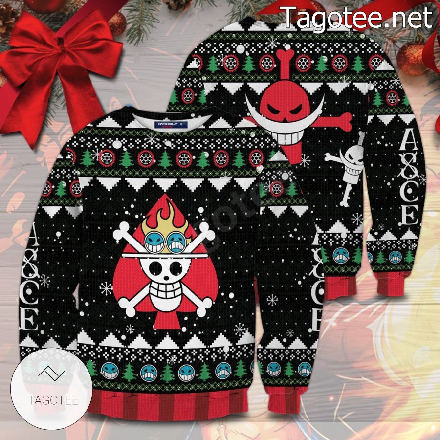 Ace Pirate One Piece Xmas Ugly Christmas Sweater