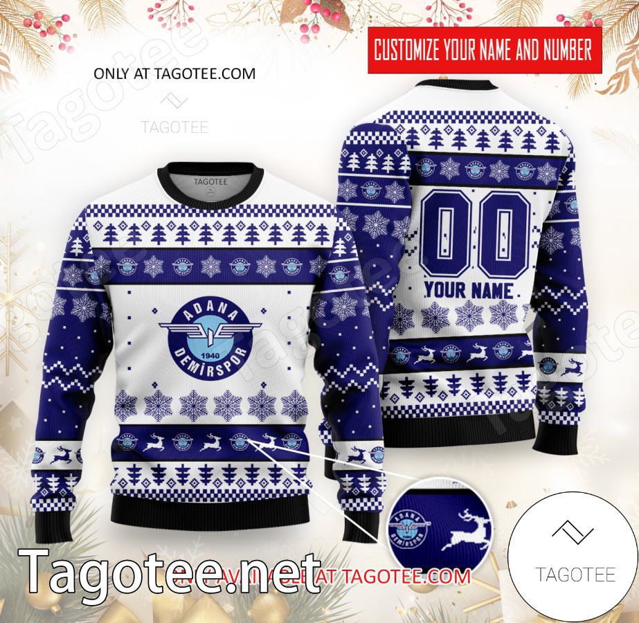 Adana Demirspor Custom Ugly Christmas Sweater - EmonShop