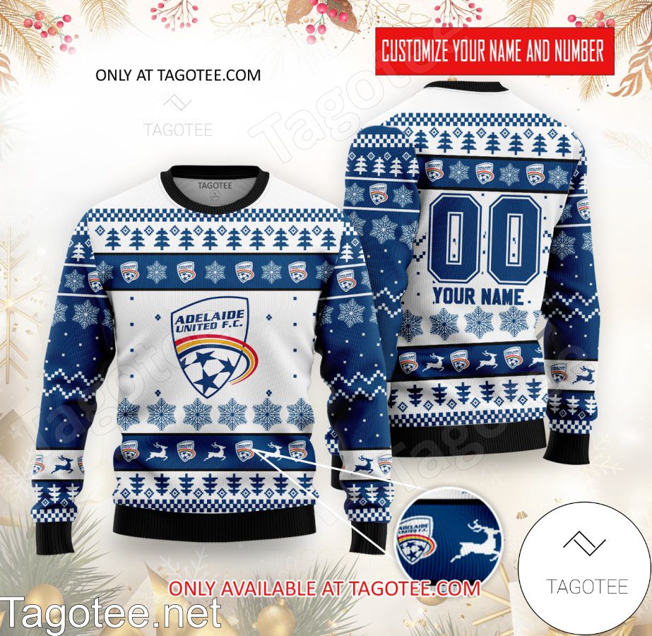 Adelaide United Custom Ugly Christmas Sweater