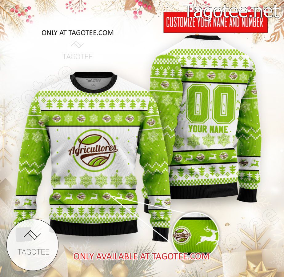 Agricultores Liga Elite Baseball Custom Ugly Christmas Sweater - EmonShop