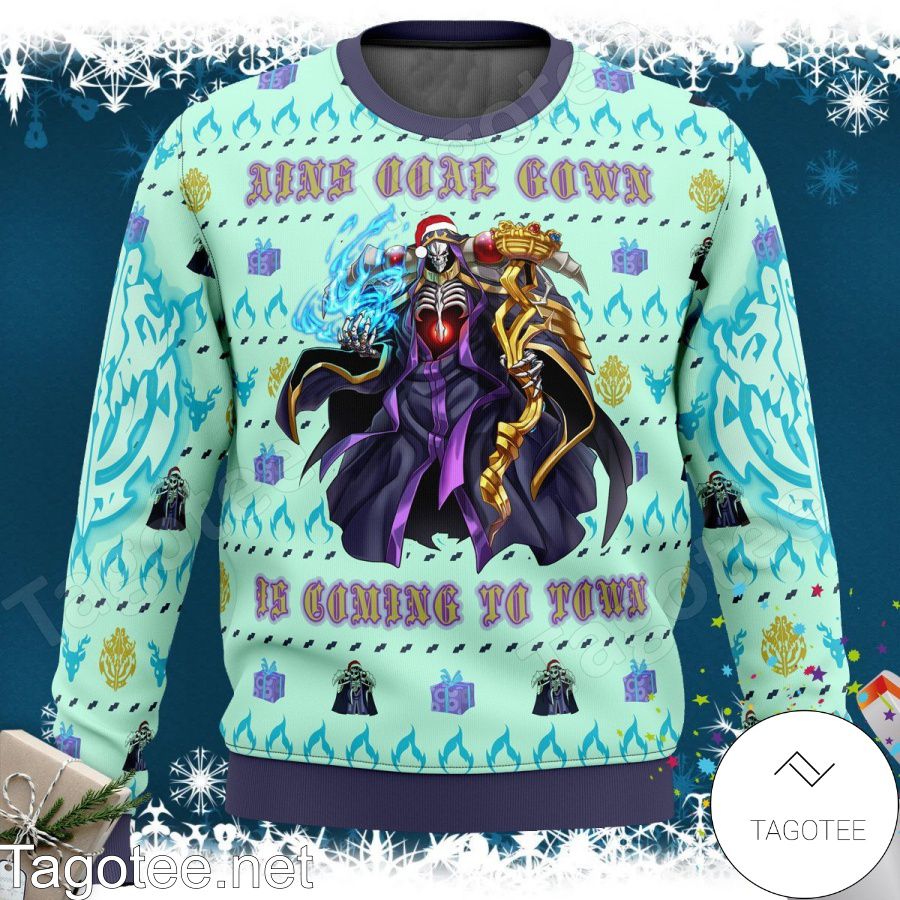 Ainz Ooal Gown Overlord Manga Anime Holiday Ugly Christmas Sweater