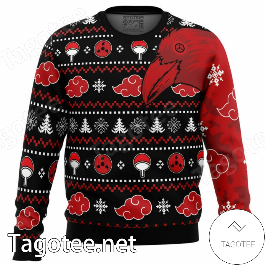 Akatsuki Itachi Symbolic Crows Naruto Xmas Ugly Christmas Sweater