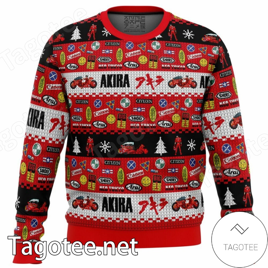 Akira Bike Decals Manga Anime Xmas Ugly Christmas Sweater