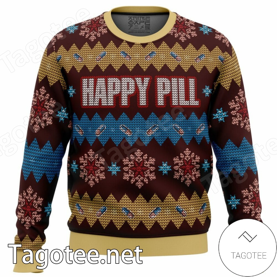 Akira Happy Pill Manga Anime Xmas Ugly Christmas Sweater