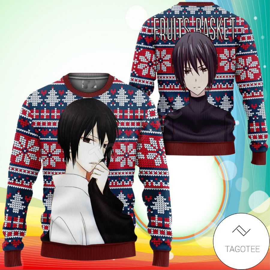 Akito Sohma Fruits Basket Anime Xmas Ugly Christmas Sweater