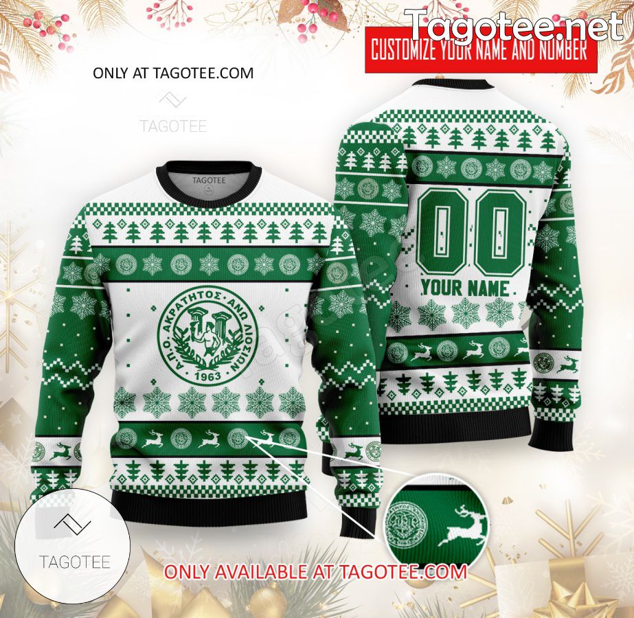 Akratitos Custom Ugly Christmas Sweater - EmonShop