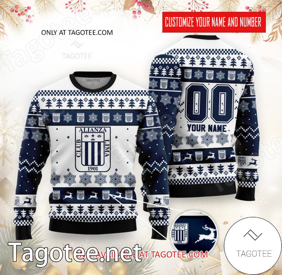 Alianza Lima Custom Ugly Christmas Sweater - EmonShop