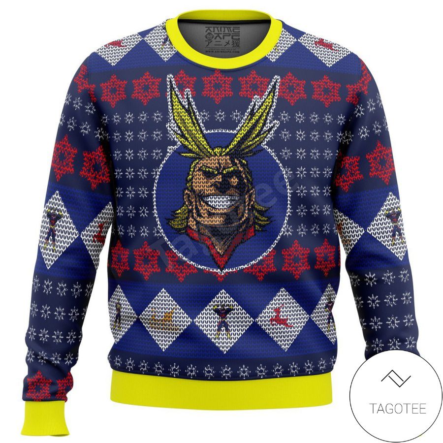 All Might My Hero Academia Manga Anime Xmas Ugly Christmas Sweater