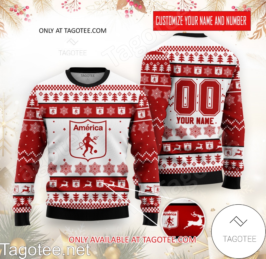 América de Cali Custom Ugly Christmas Sweater - EmonShop