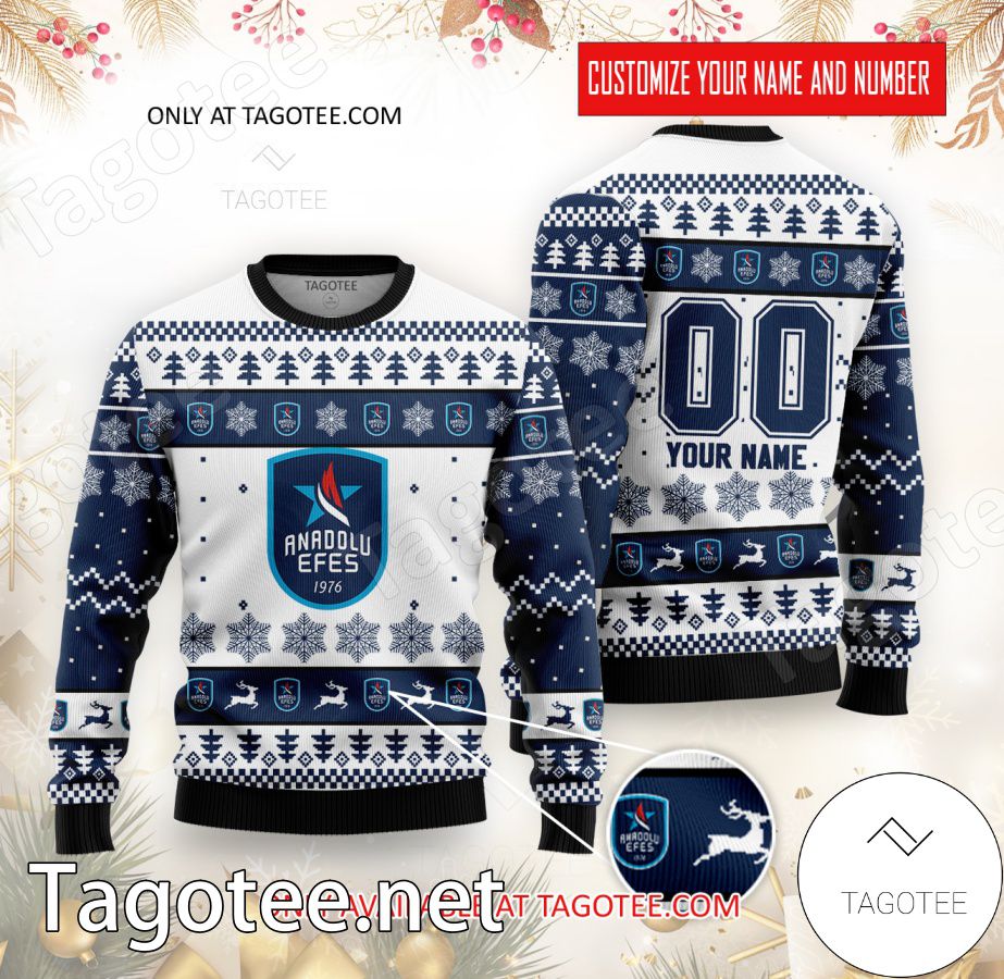 Anadolu Efes Custom Ugly Christmas Sweater - BiShop