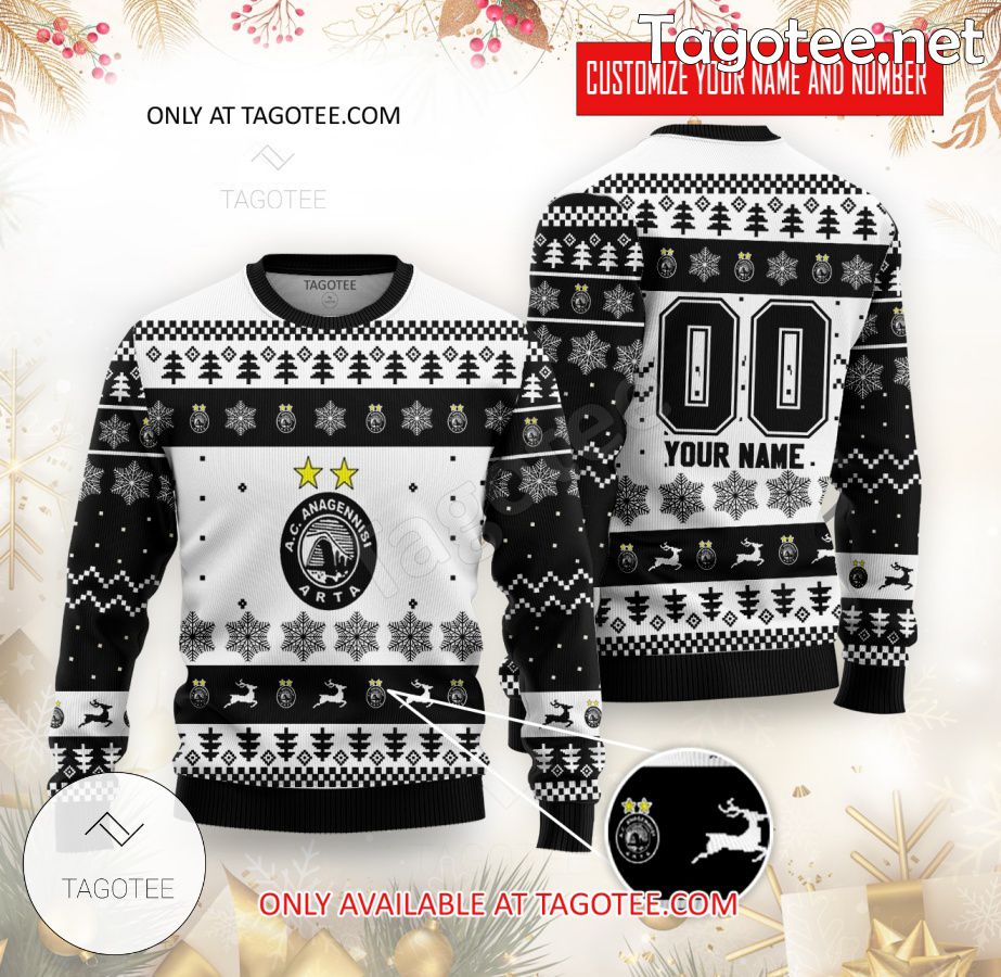 Anagennisi Artas Handball Custom Ugly Christmas Sweater - BiShop