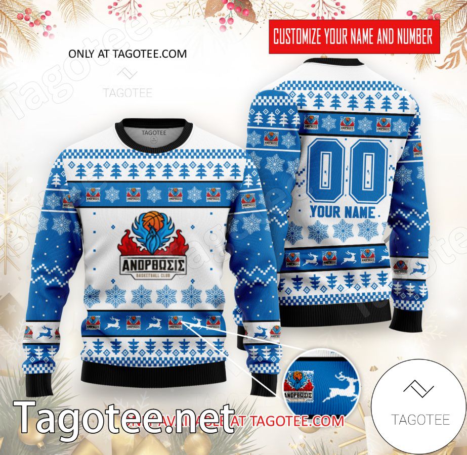 Anorthosis Custom Ugly Christmas Sweater - BiShop