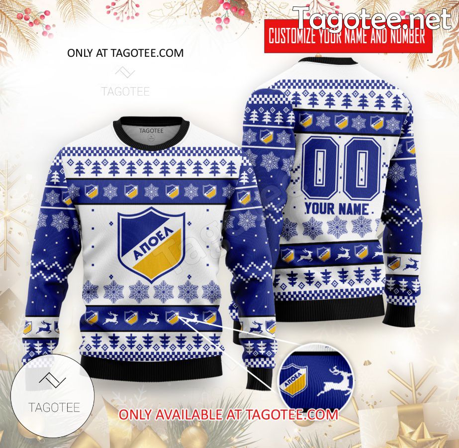 Apoel HC Handball Custom Ugly Christmas Sweater - BiShop