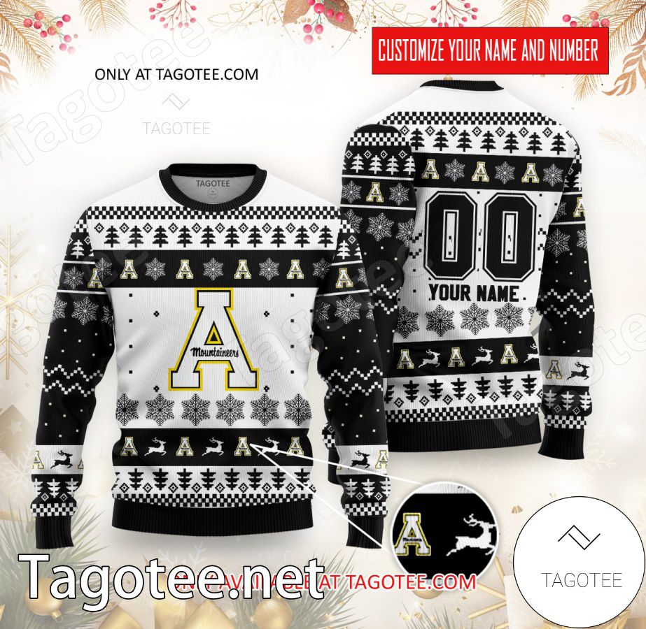 Appalachian State College Rugby Custom Ugly Christmas Sweater - BiShop