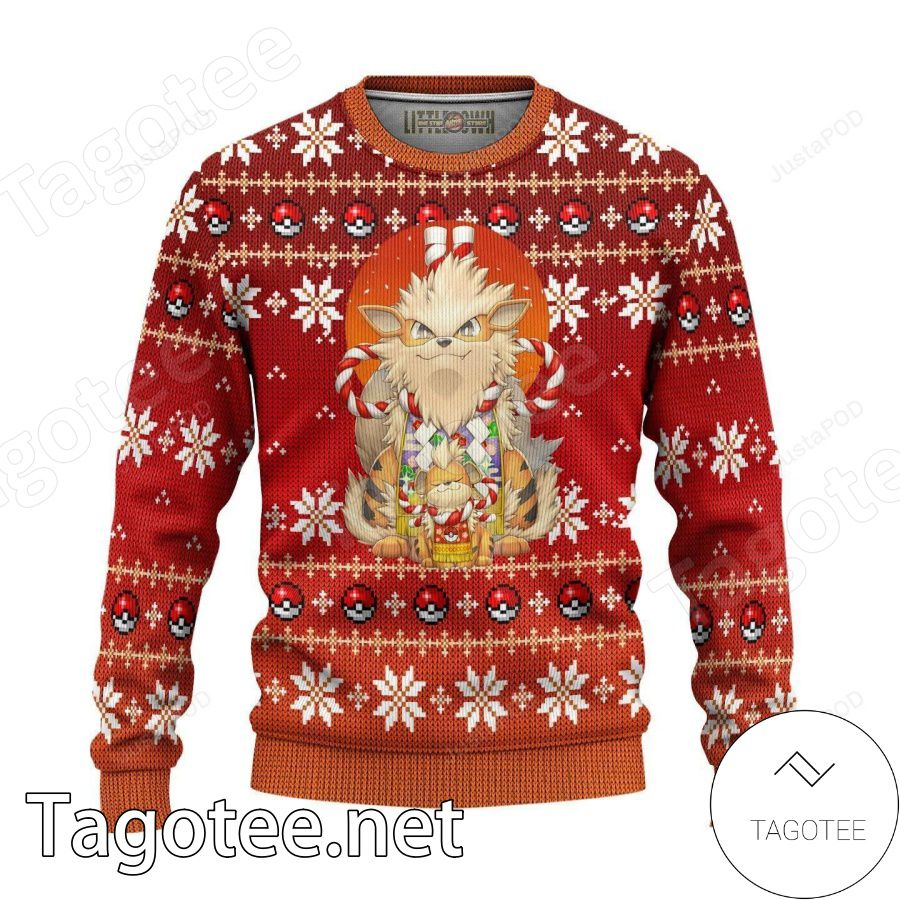 Arcanine Pokemon Xmas Ugly Christmas Sweater