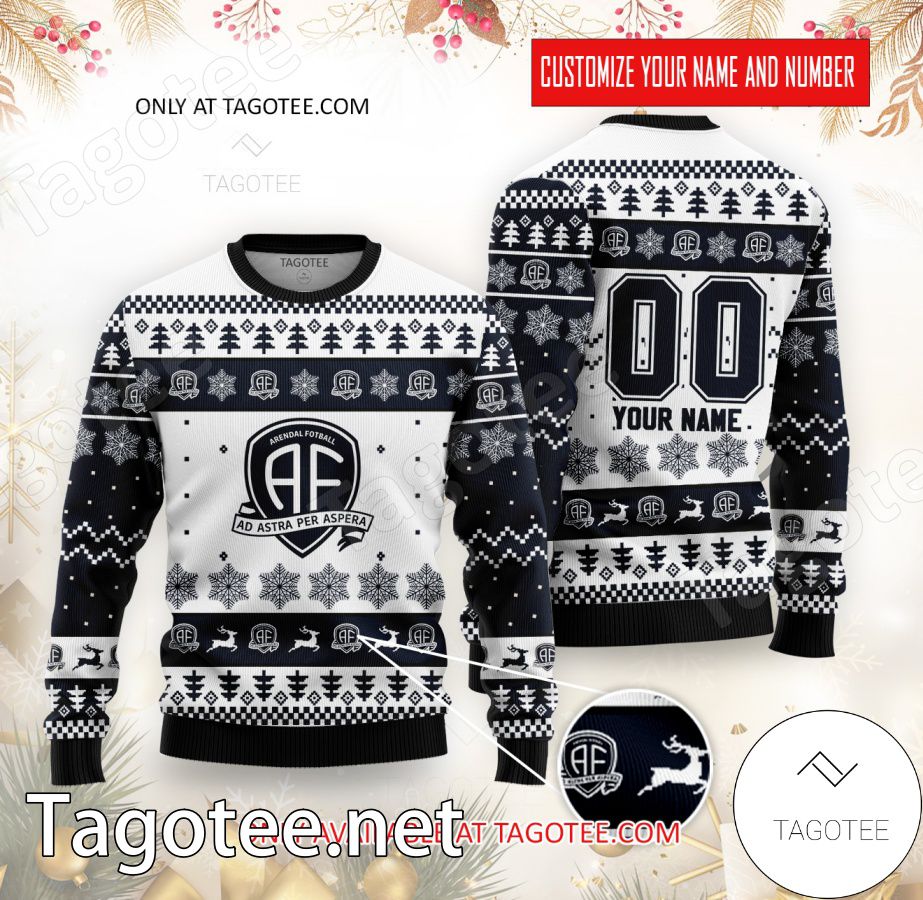 Arendal Fotball Custom Ugly Christmas Sweater - EmonShop