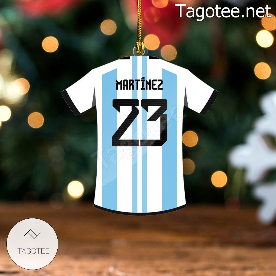 Argentina Team Jersey - Emiliano Martinez Xmas Ornament a