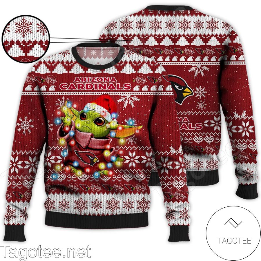 Arizona Cardinals Baby Yoda Star Wars NFL Ugly Christmas Sweater