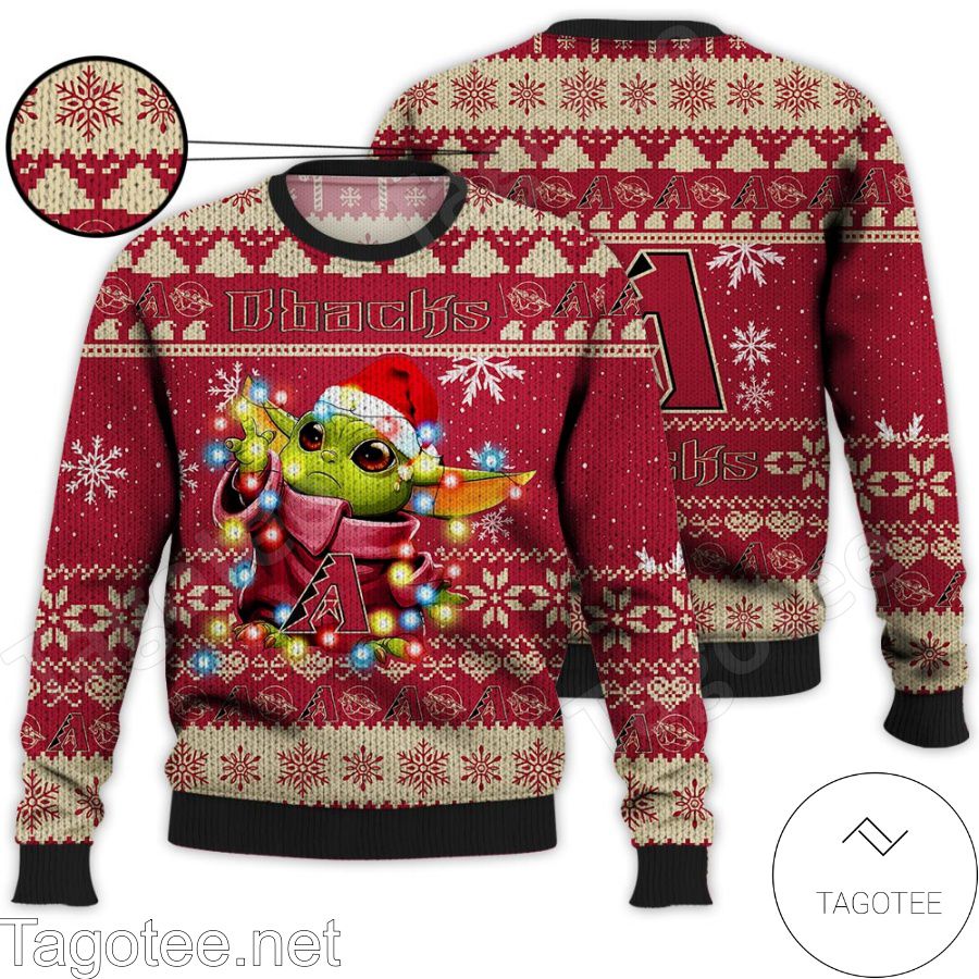 Arizona Diamondbacks Baby Yoda Star Wars MLB Ugly Christmas Sweater