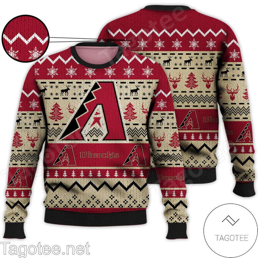 Arizona Diamondbacks MLB Baseball Knit Pattern Ugly Christmas Sweater