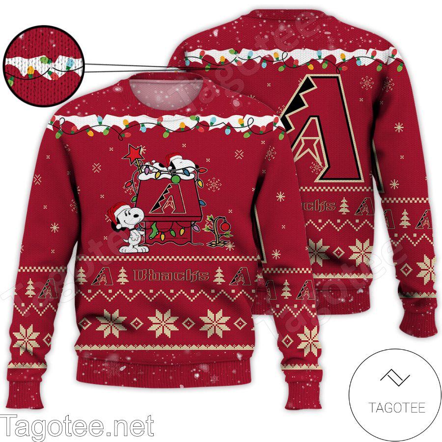 Arizona Diamondbacks Snoopy MLB Ugly Christmas Sweater