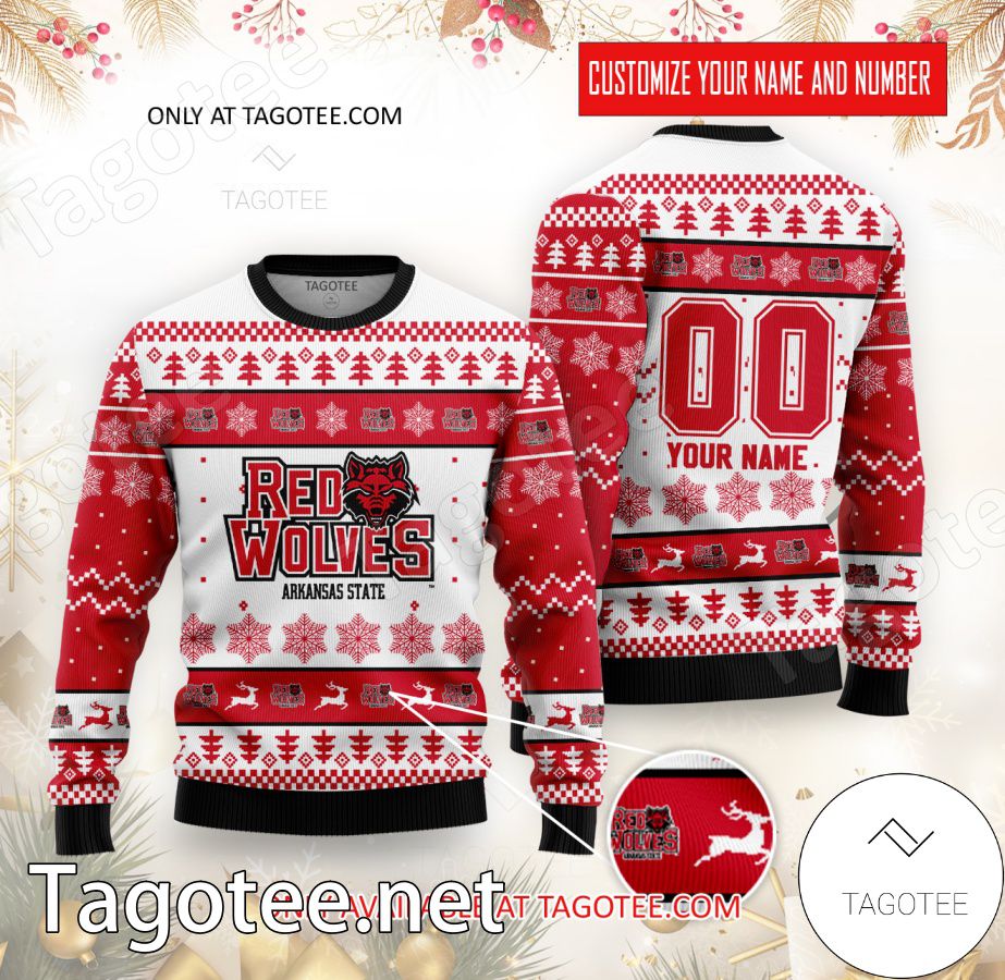 Arkansas State College Rugby Custom Ugly Christmas Sweater - BiShop