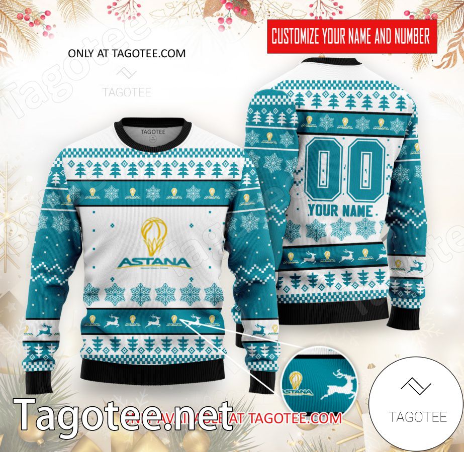 Astana Custom Ugly Christmas Sweater - BiShop