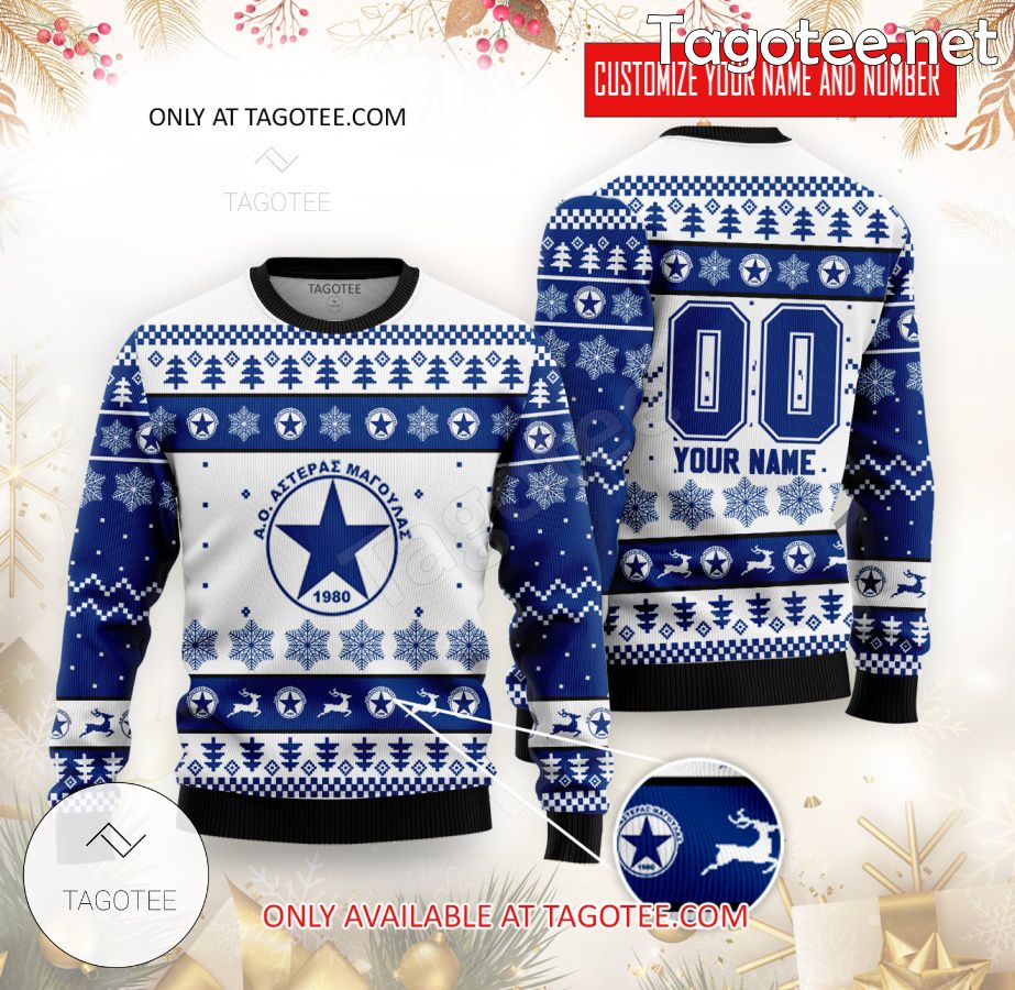 Asteras Magoulas Custom Ugly Christmas Sweater - EmonShop