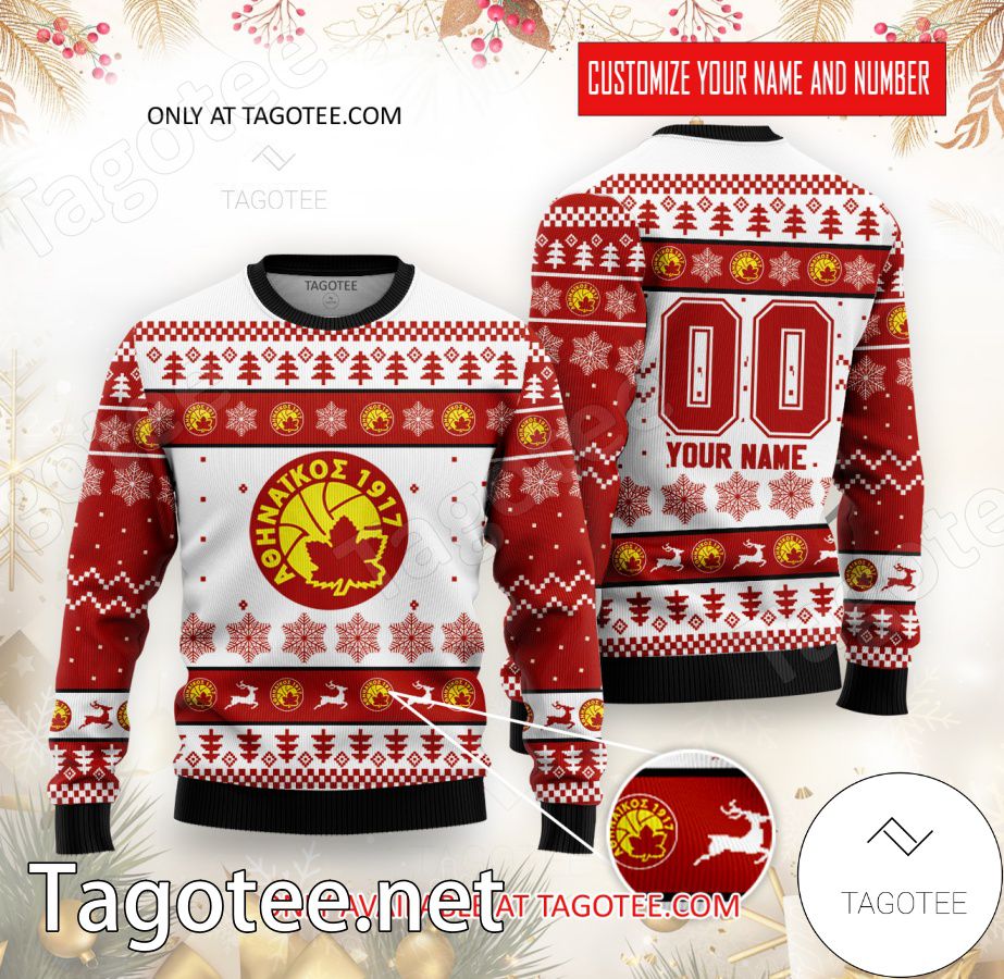 Athinaikos Women Custom Ugly Christmas Sweater - BiShop