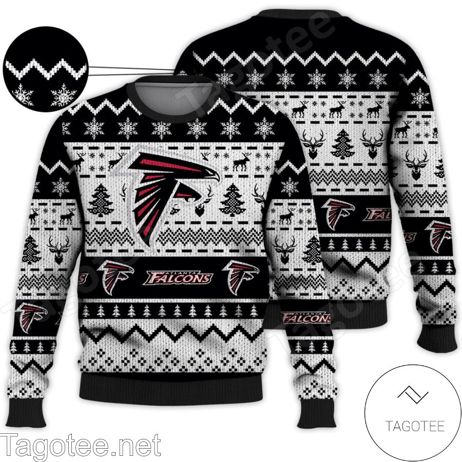 Atlanta Falcons NFL Football Knit Pattern Ugly Christmas Sweater