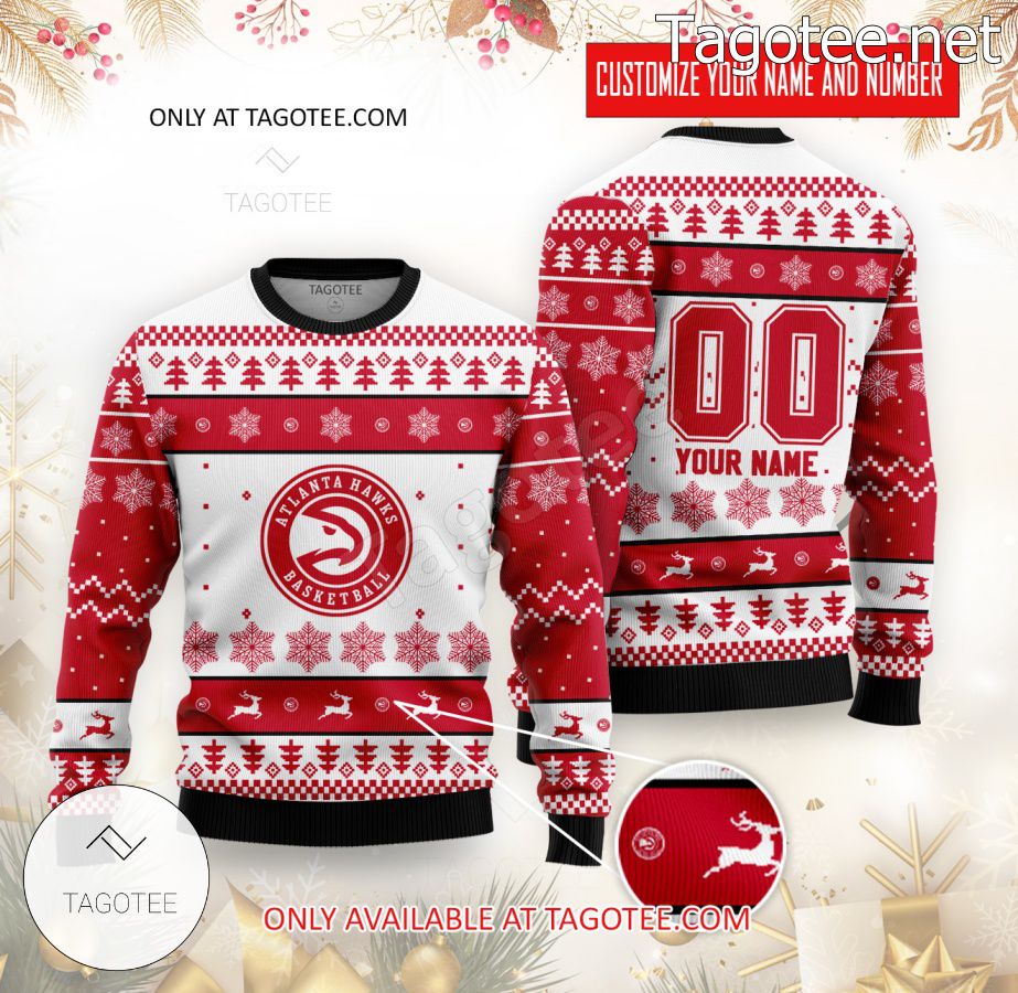 Atlanta Hawks Basketball Custom Ugly Christmas Sweater - MiuShop