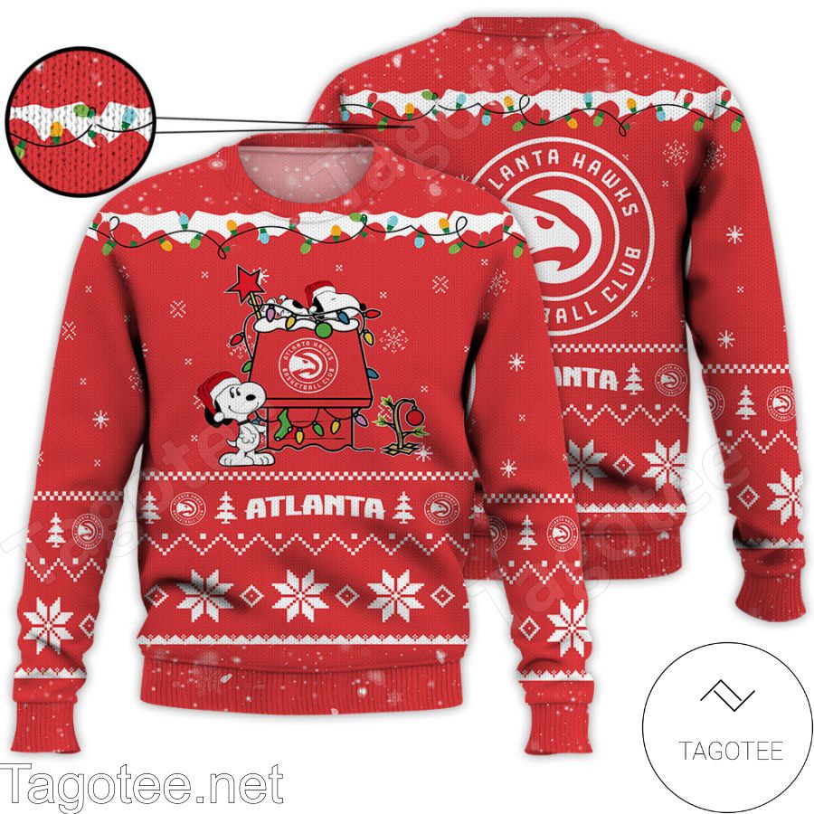 Atlanta Hawks Snoopy NBA Ugly Christmas Sweater